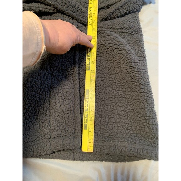 Pottery Barn Robe‎ Unisex Small Charcoal Gray Cozy Knit Long Sleeve Tie Waist - Picture 13 of 15